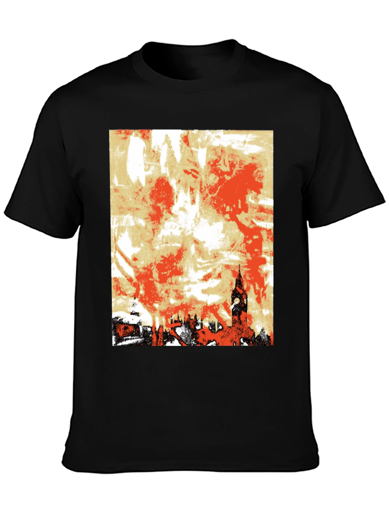 Black London Skyline Graphic Tee - Black view 3