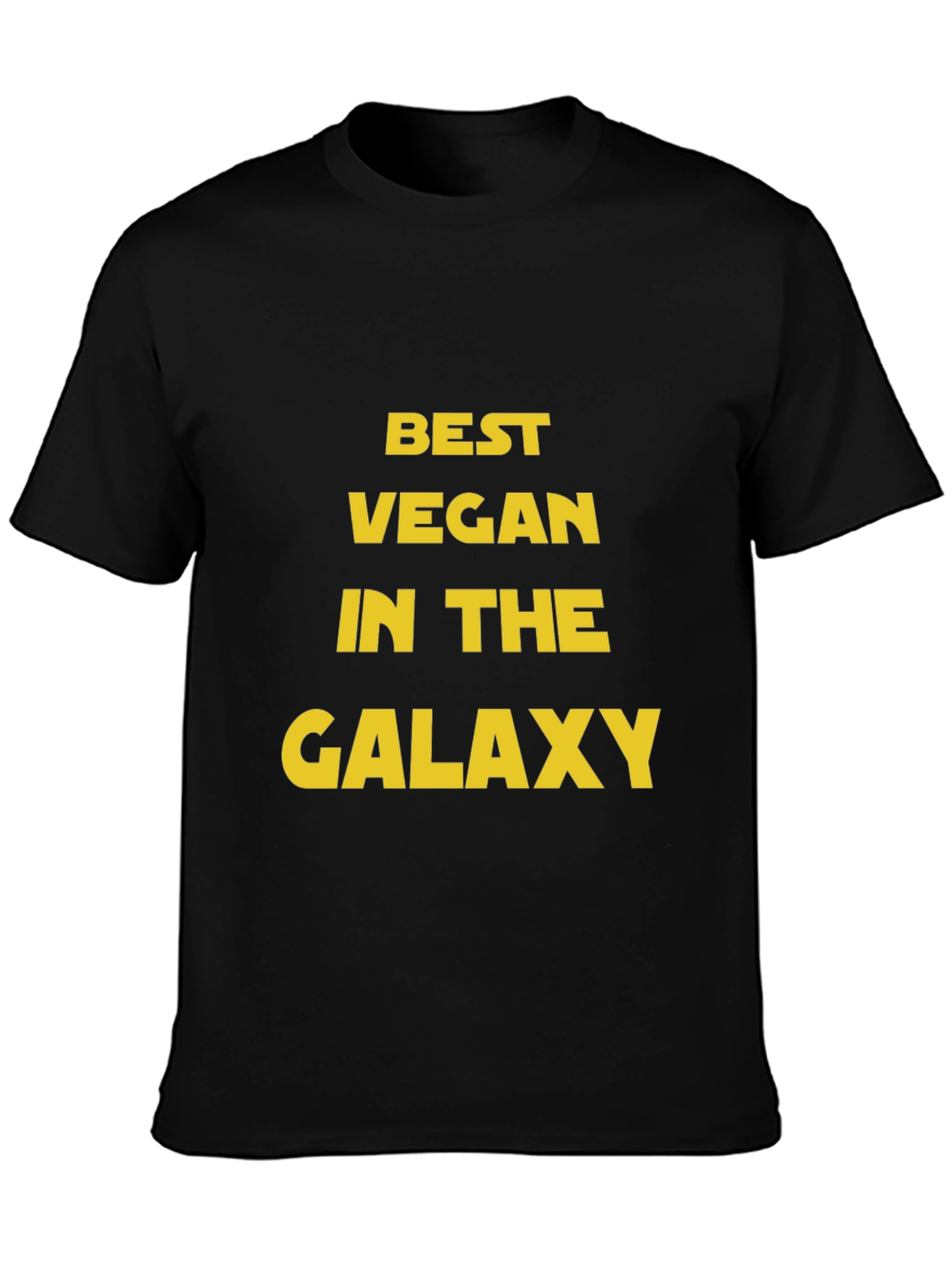 Black Best Vegan in the Galaxy Tee - Soft Cotton Blend view 3