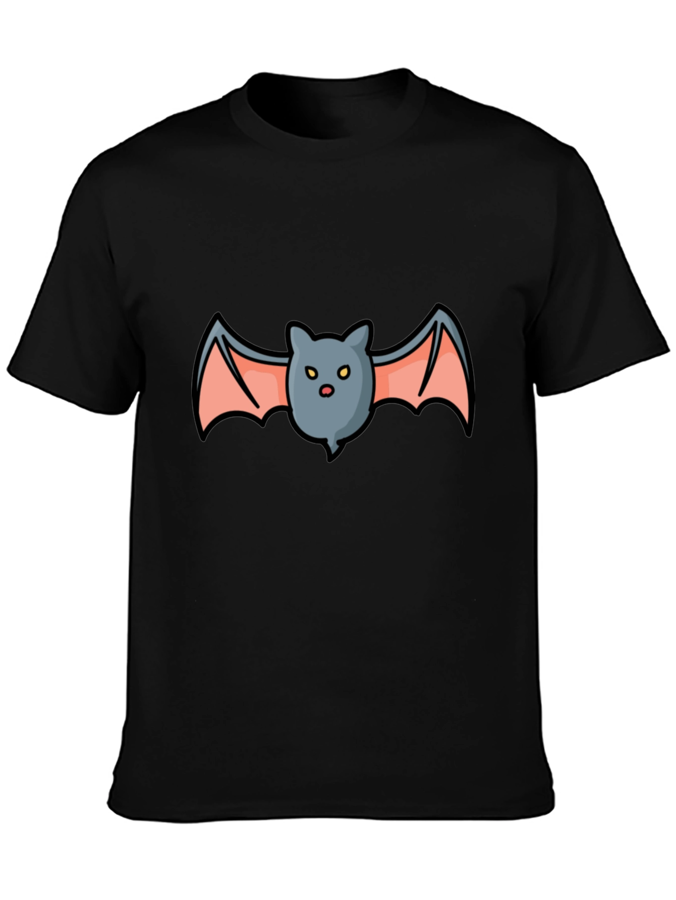 Black Cartoon Bat Graphic T-Shirt - Spooky Season view 3