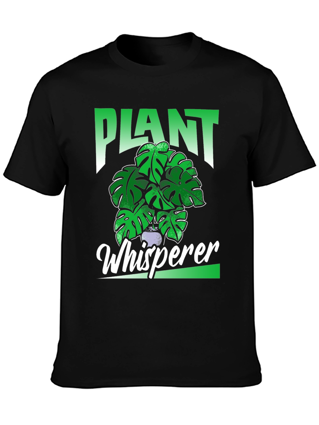 Black Plant Whisperer T-Shirt - Houseplant Lover Tee view 3