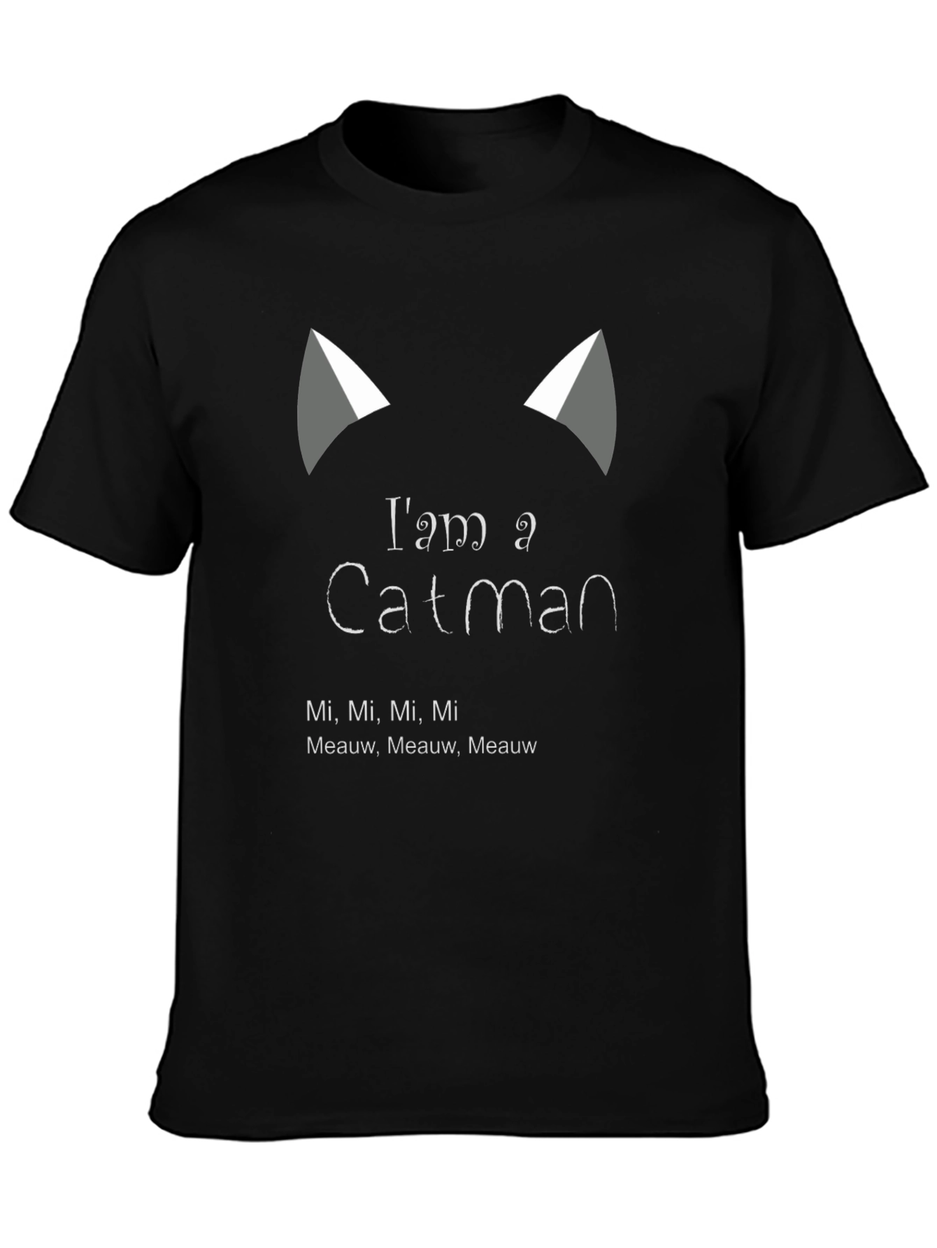 Black I'm a Catman T-Shirt - Funny Cat Lover Tee view 3