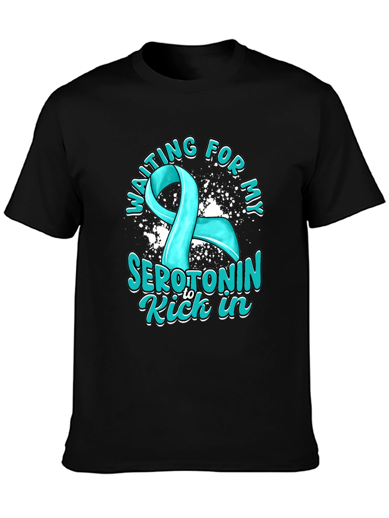 Black Serotonin Kick In T-Shirt Mental Health Awareness view 3