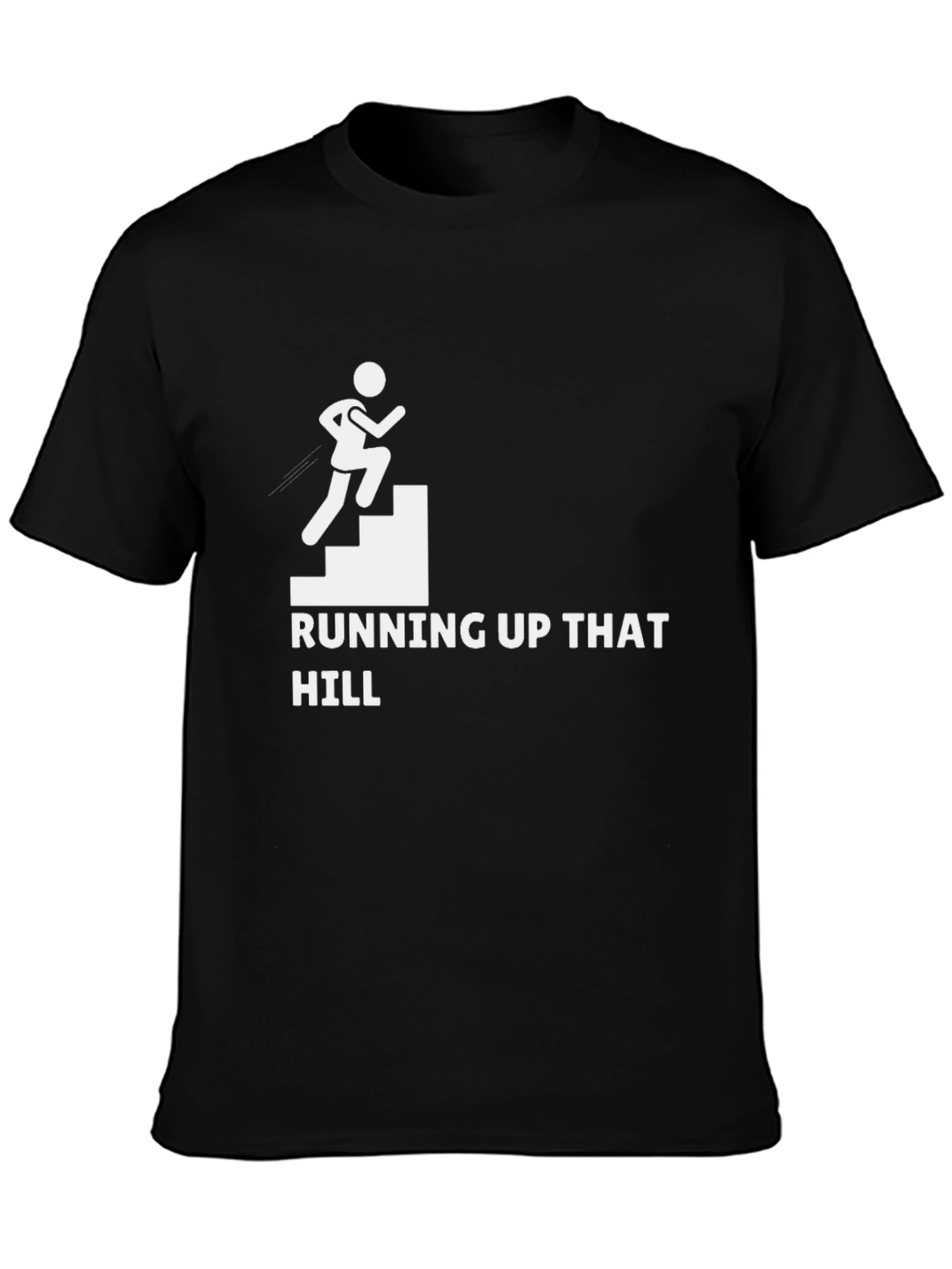 Black Running Up That Hill Graphic T-Shirt view 3