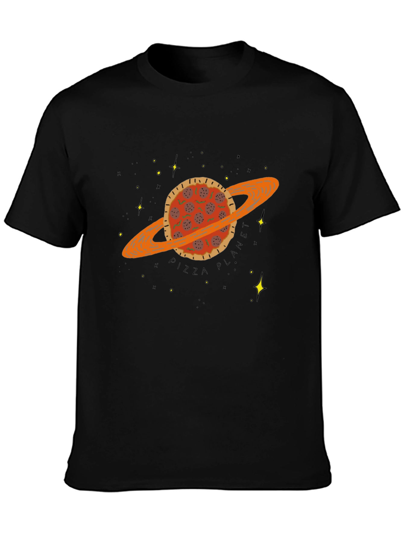 Black Pizza Planet Graphic Tee view 3