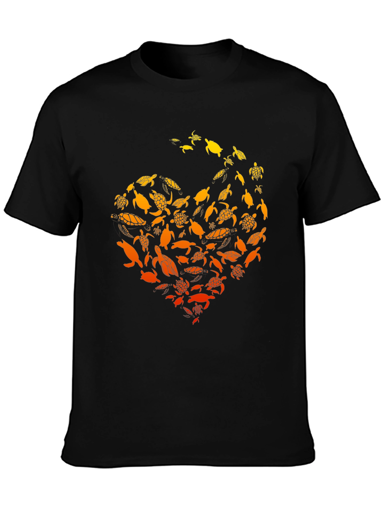 Black Turtle Love Graphic T-Shirt - Black view 3