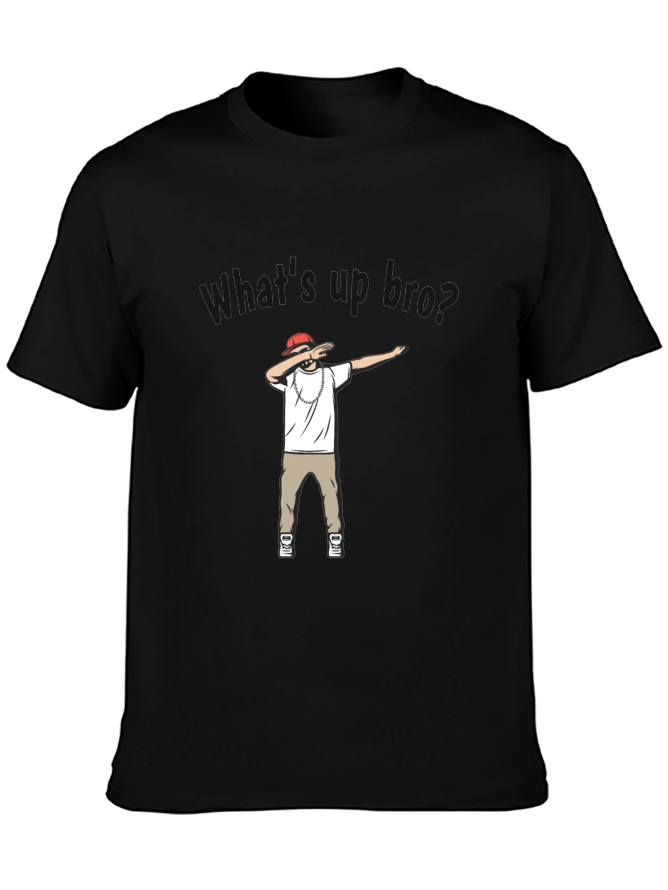 Black Dabbing Hip Hop Graphic Tee - Cool & Trendy! view 3