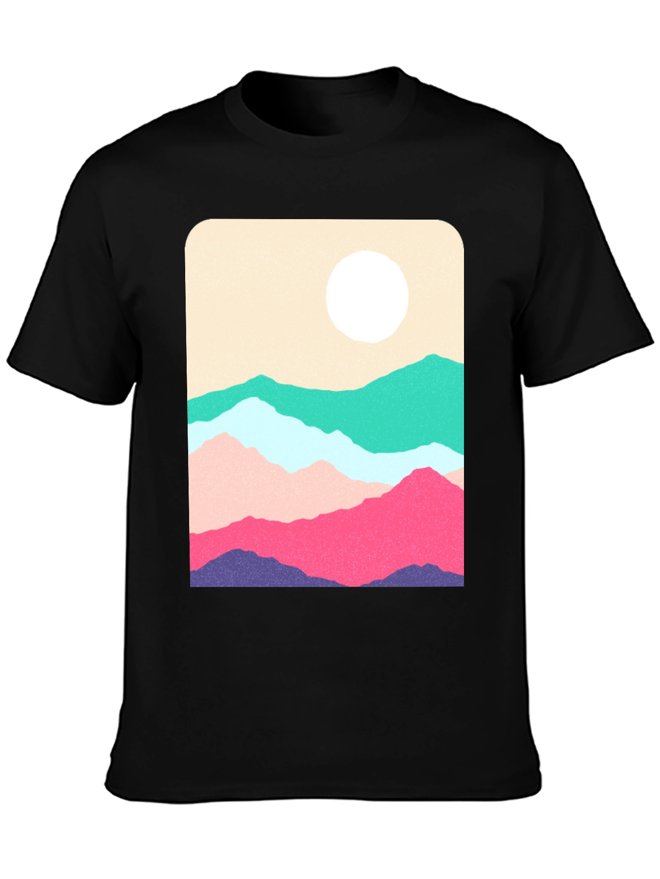 Black Mountainscape Graphic Tee view 3