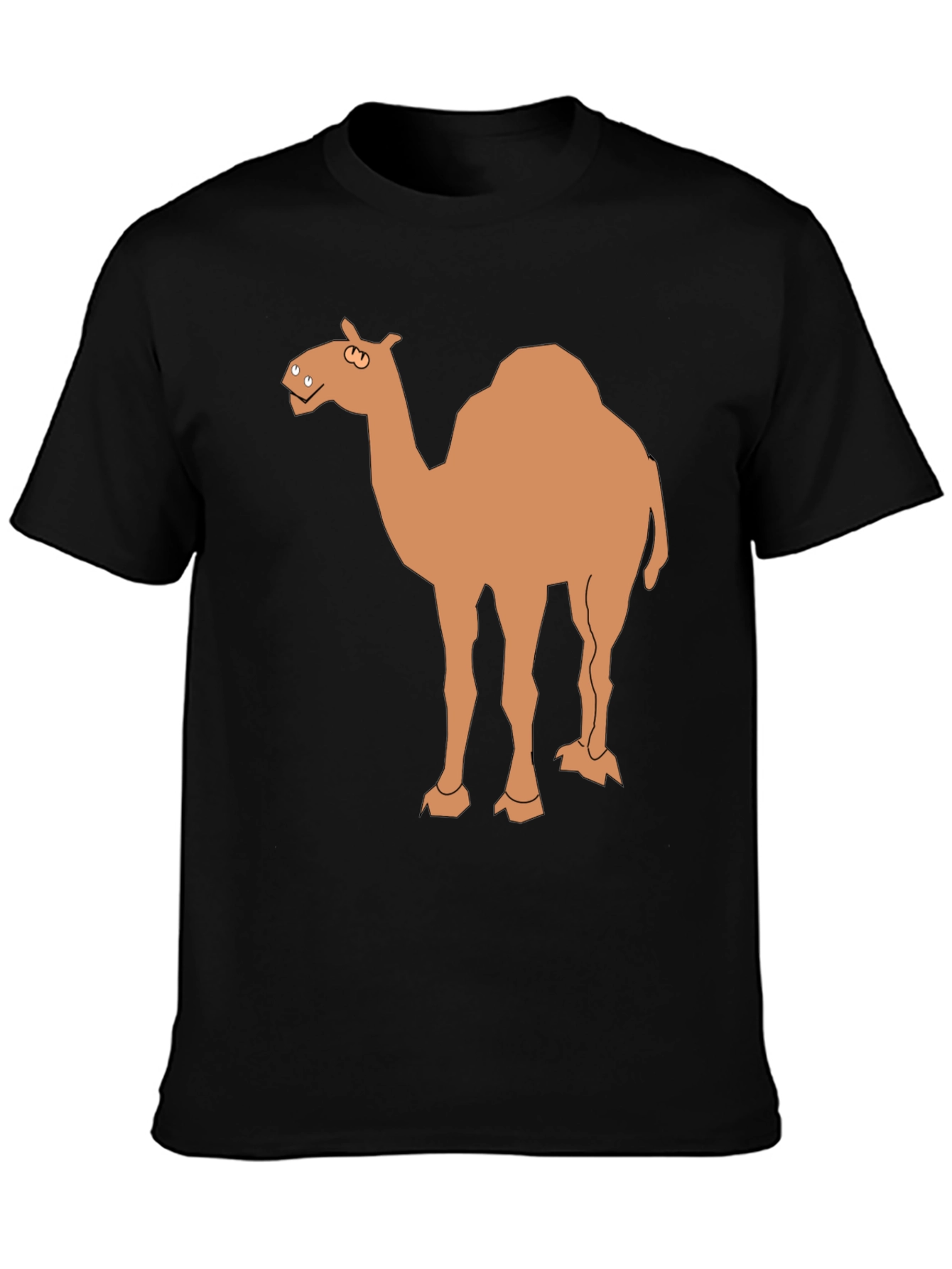 Black Camel Graphic Tee - Black Cotton T-Shirt view 3