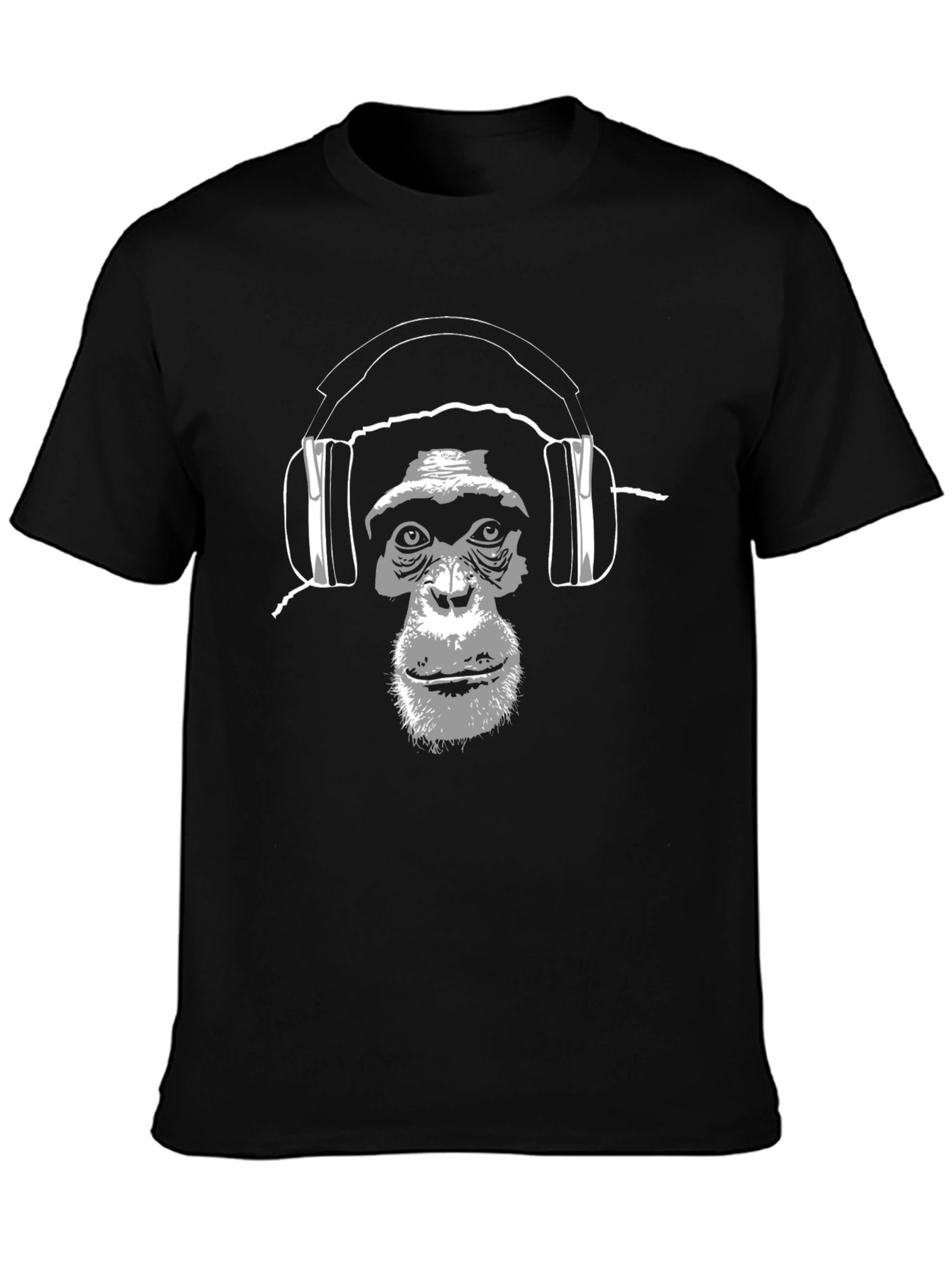 Black Cool Ape DJ Black T-Shirt view 3