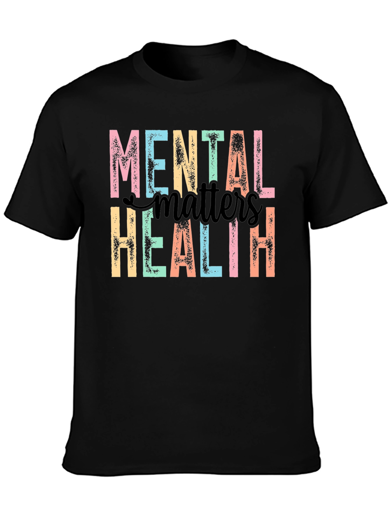 Black Mental Health Matters Graphic Tee - Black view 3