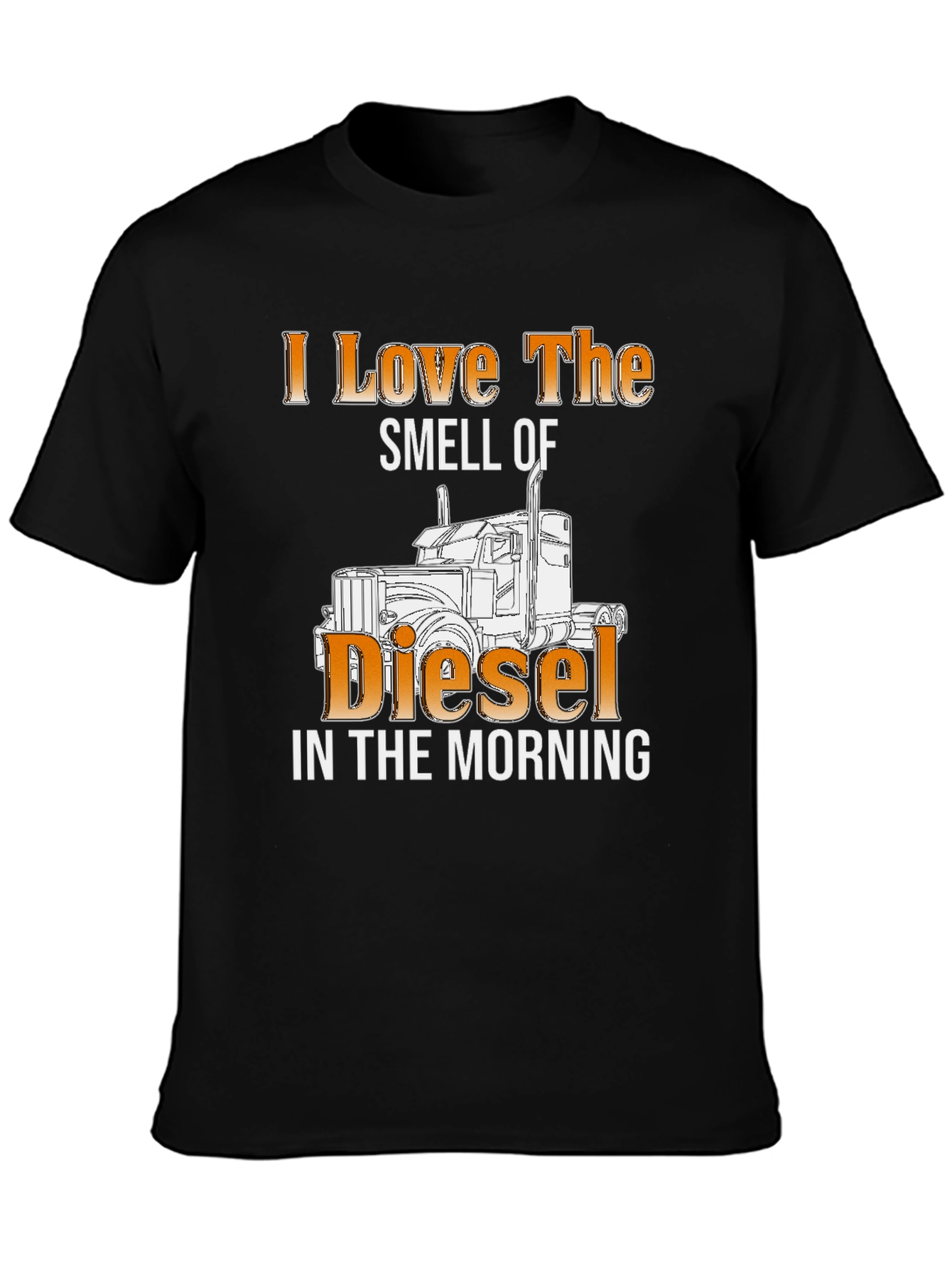 Black I Love the Smell of Diesel T-Shirt view 3