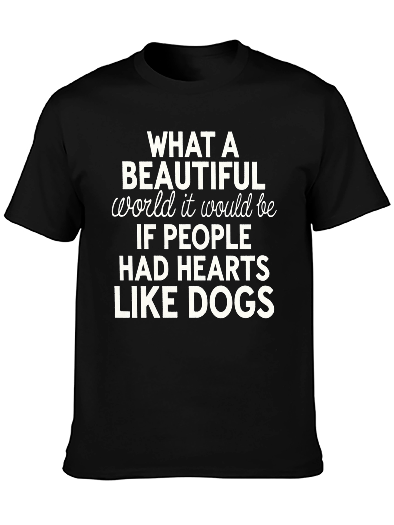 Black What A Beautiful World T-Shirt view 3