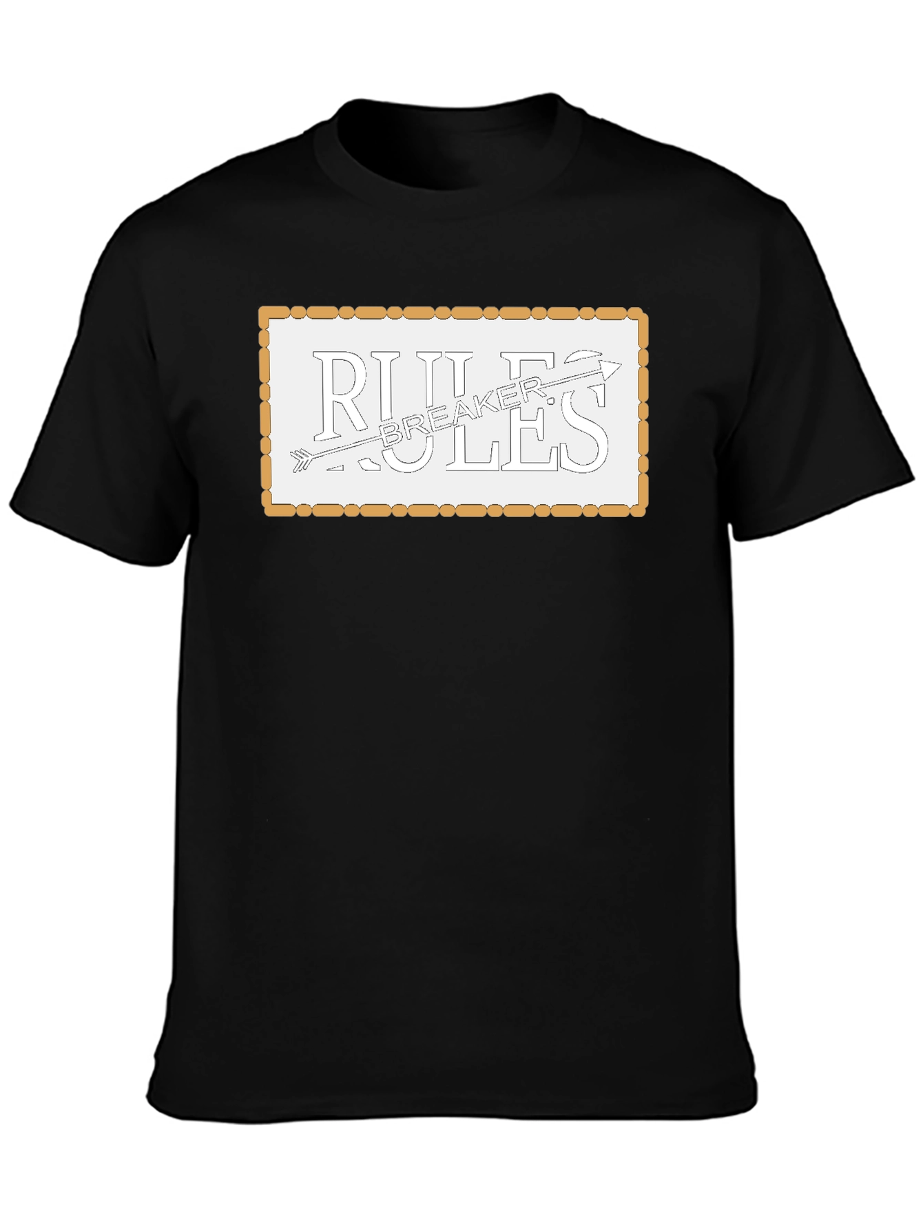Black Rules Breaker Graphic Tee - Men's Black T-Shirt view 3