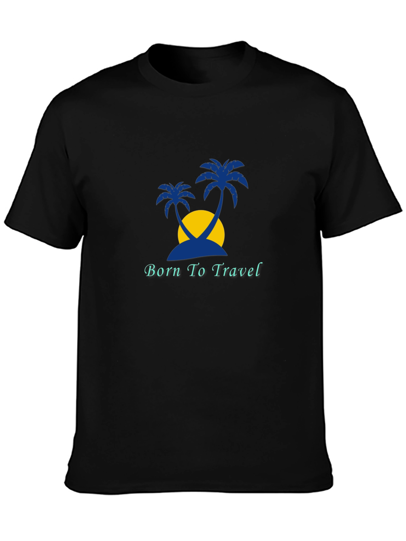 Black Born to Travel Graphic Tee view 3
