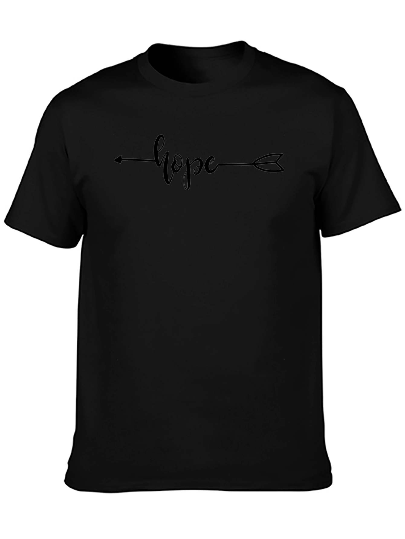 Black Hope Arrow Graphic T-Shirt - Unisex Casual Tee view 3