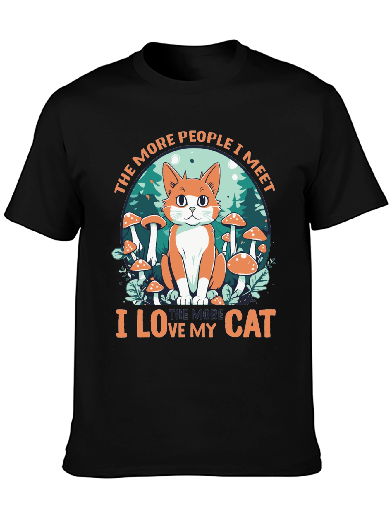 Black Cat Lover Graphic Tee - People vs. Cats! view 3