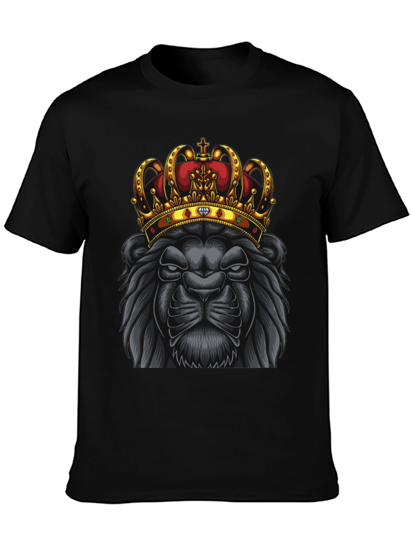 Black Lion King Graphic Tee - Black view 3