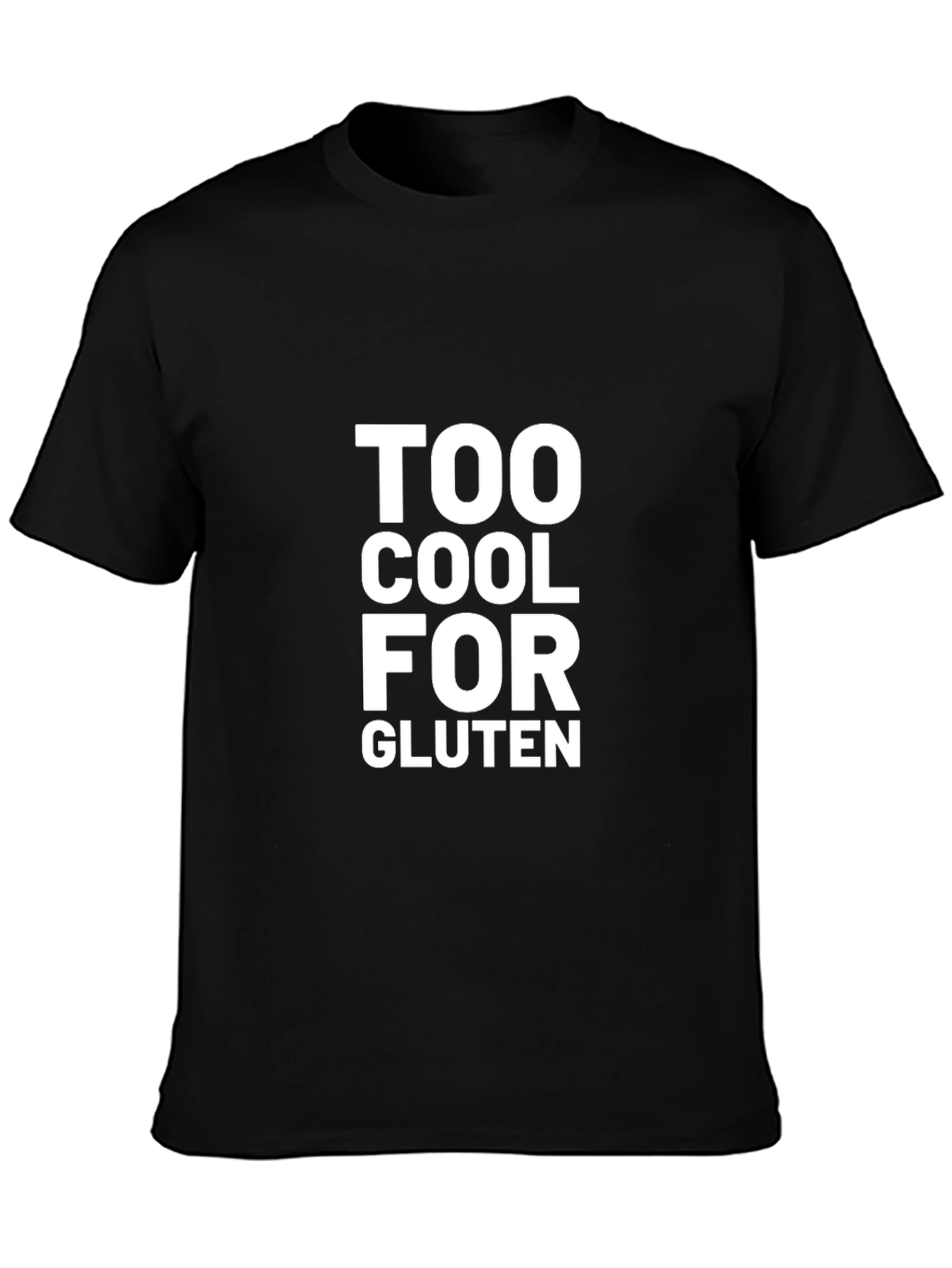 Black Too Cool for Gluten Graphic T-Shirt view 3