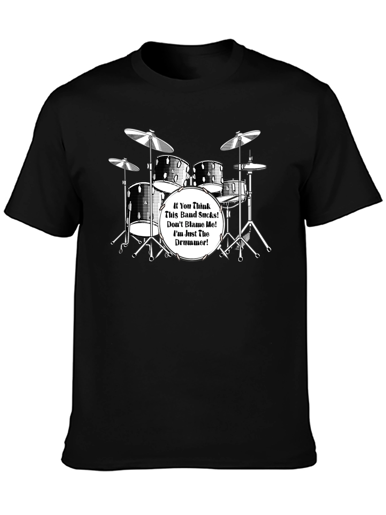 Black Drummer T-Shirt - Don't Blame Me! view 3