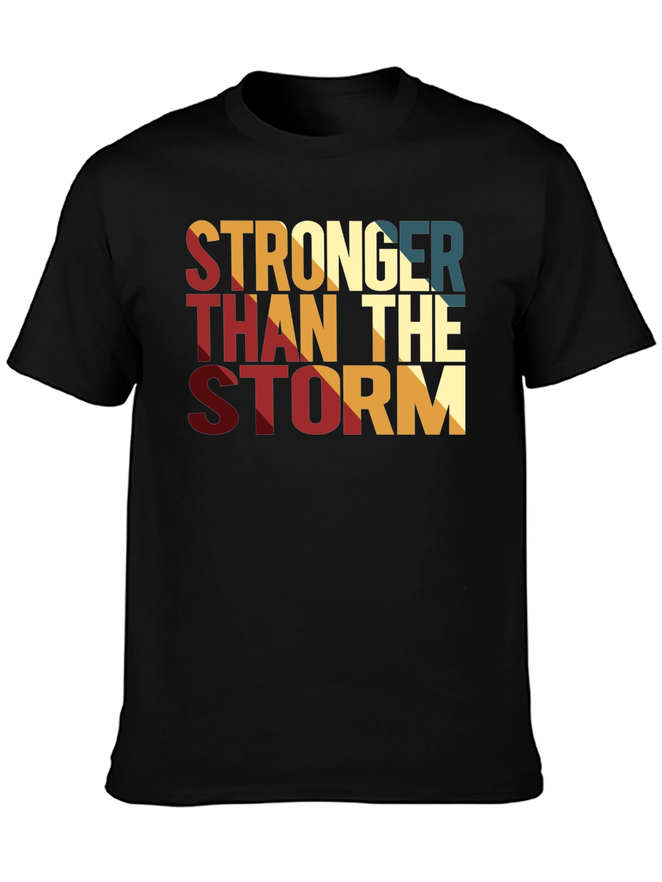 Black Stronger Than The Storm Graphic Print Tee view 3