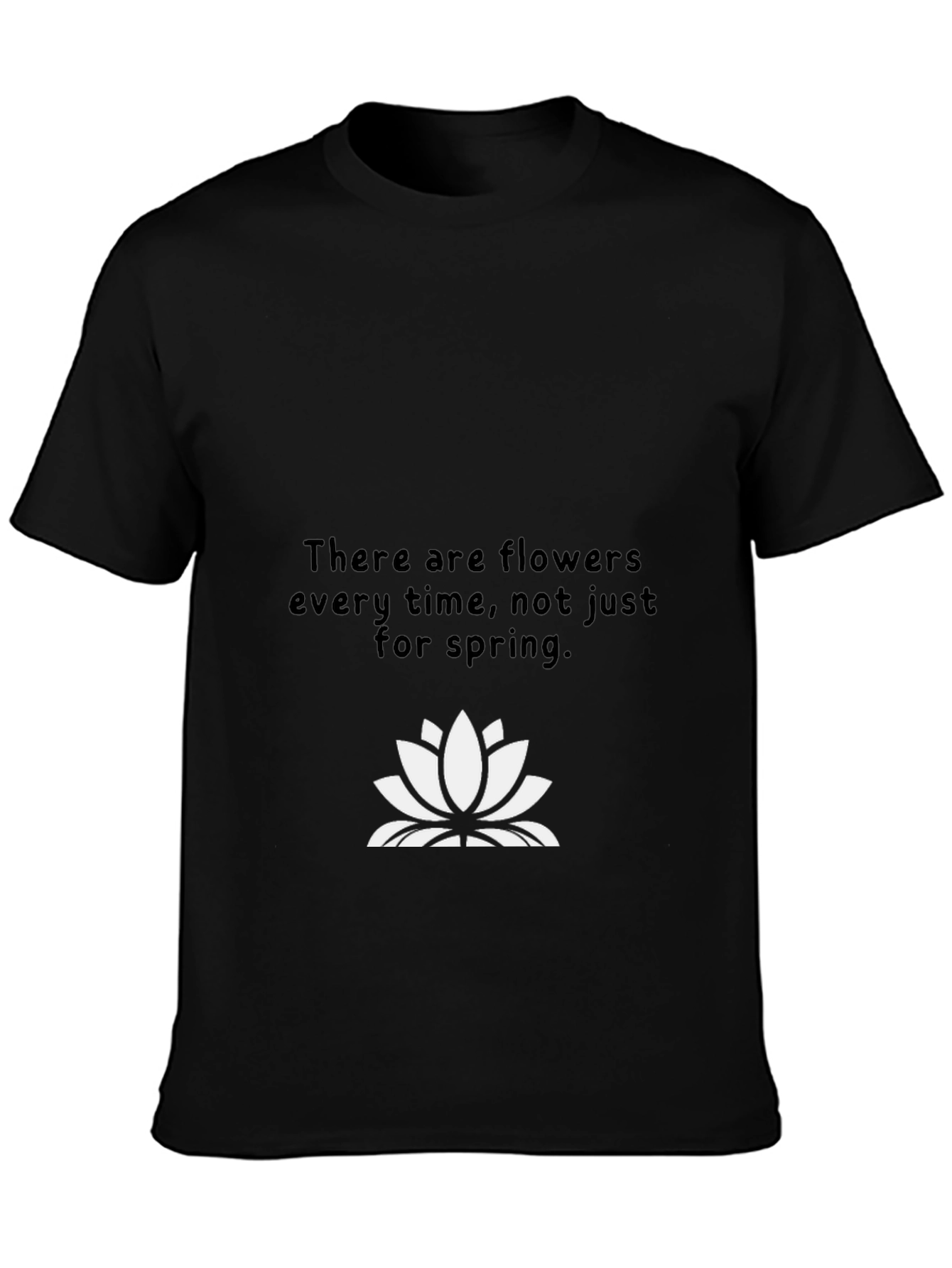 Black Floral Graphic Tee - Flowers Every Time view 3