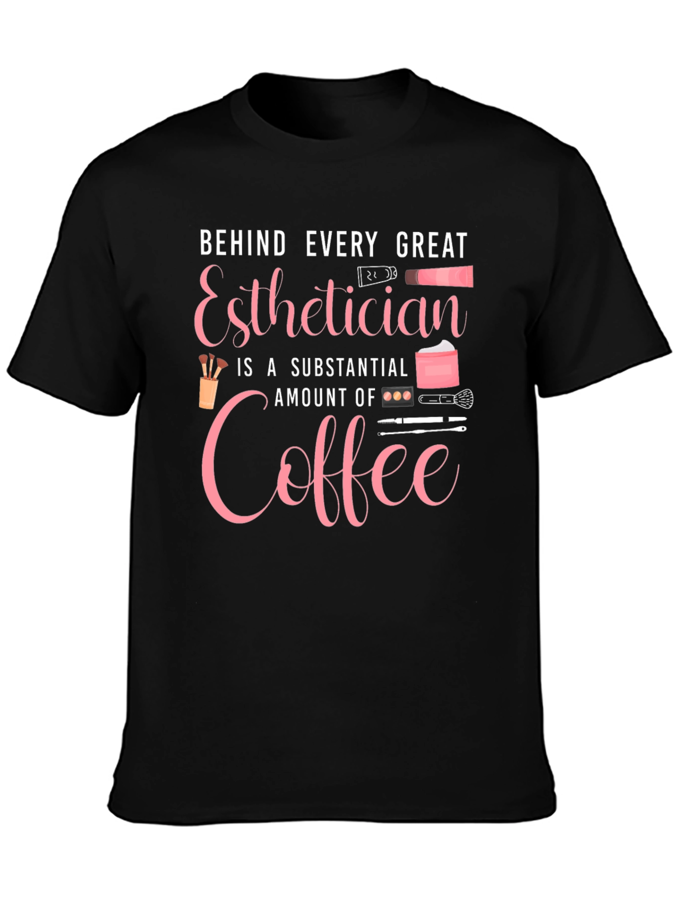 Black Esthetician Coffee T-Shirt - Beauty Pro Tee view 3