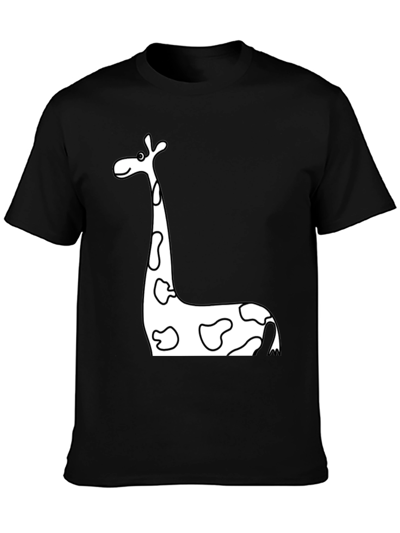 Black Black Giraffe Print T-Shirt view 3