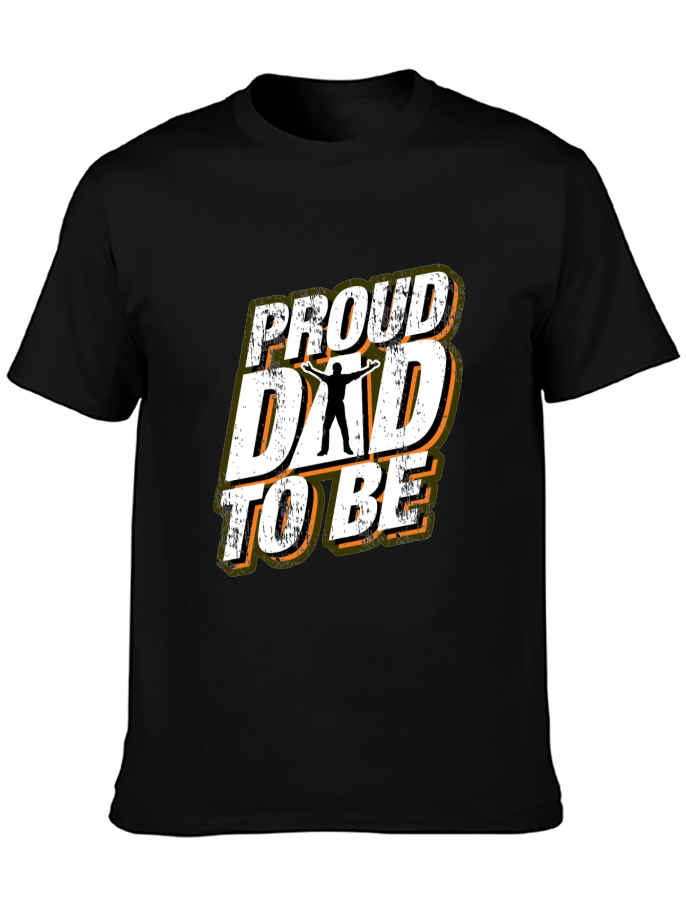 Black Proud Dad To Be Graphic Tee - Black view 3