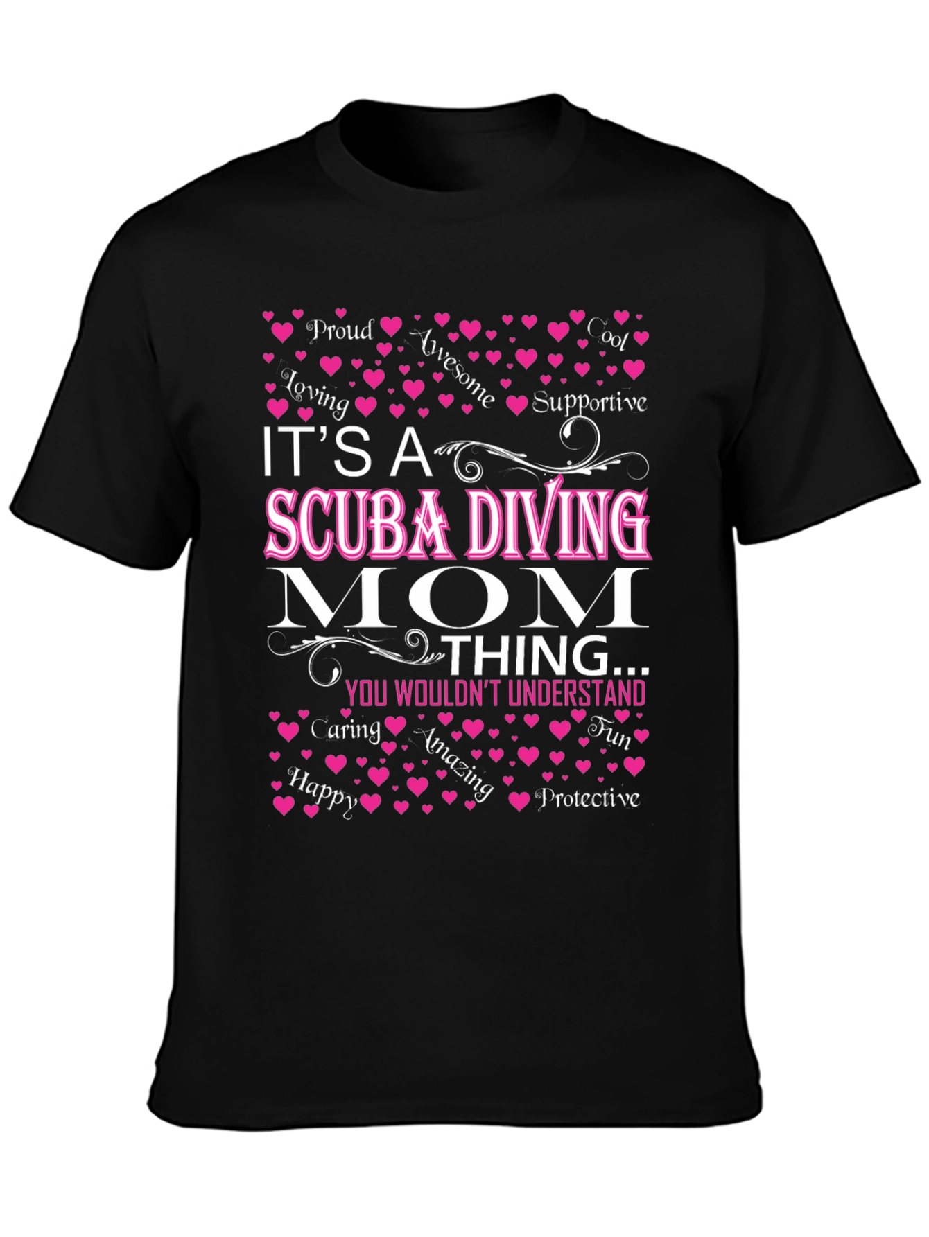 Scuba Diving Mom T-Shirt - Proud Loving Awesome Design - 3