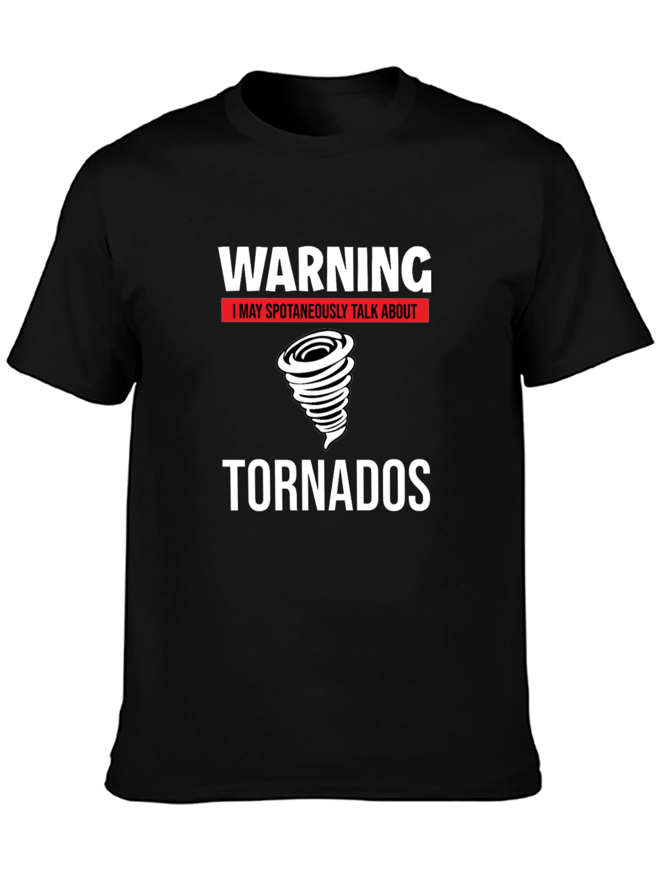 Black Warning Tornadoes T-Shirt view 3