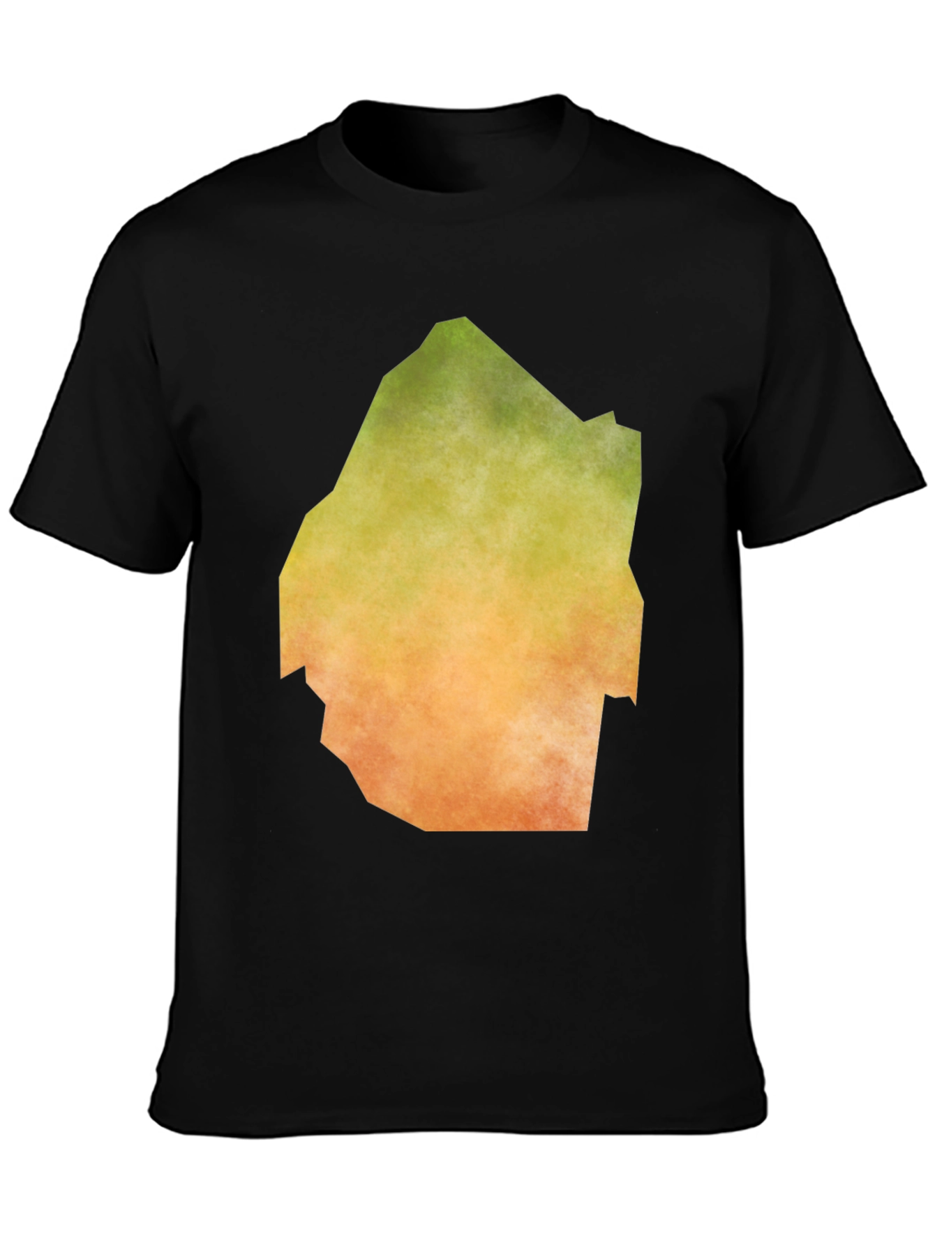 Black Abstract Graphic Tee - Stylish Men's Black T-Shirt view 3