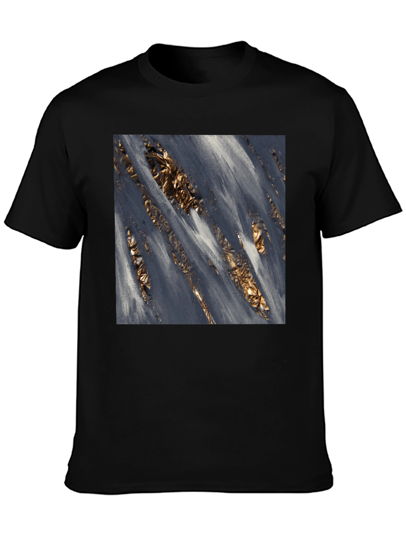 Black Abstract Art Black T-Shirt view 3