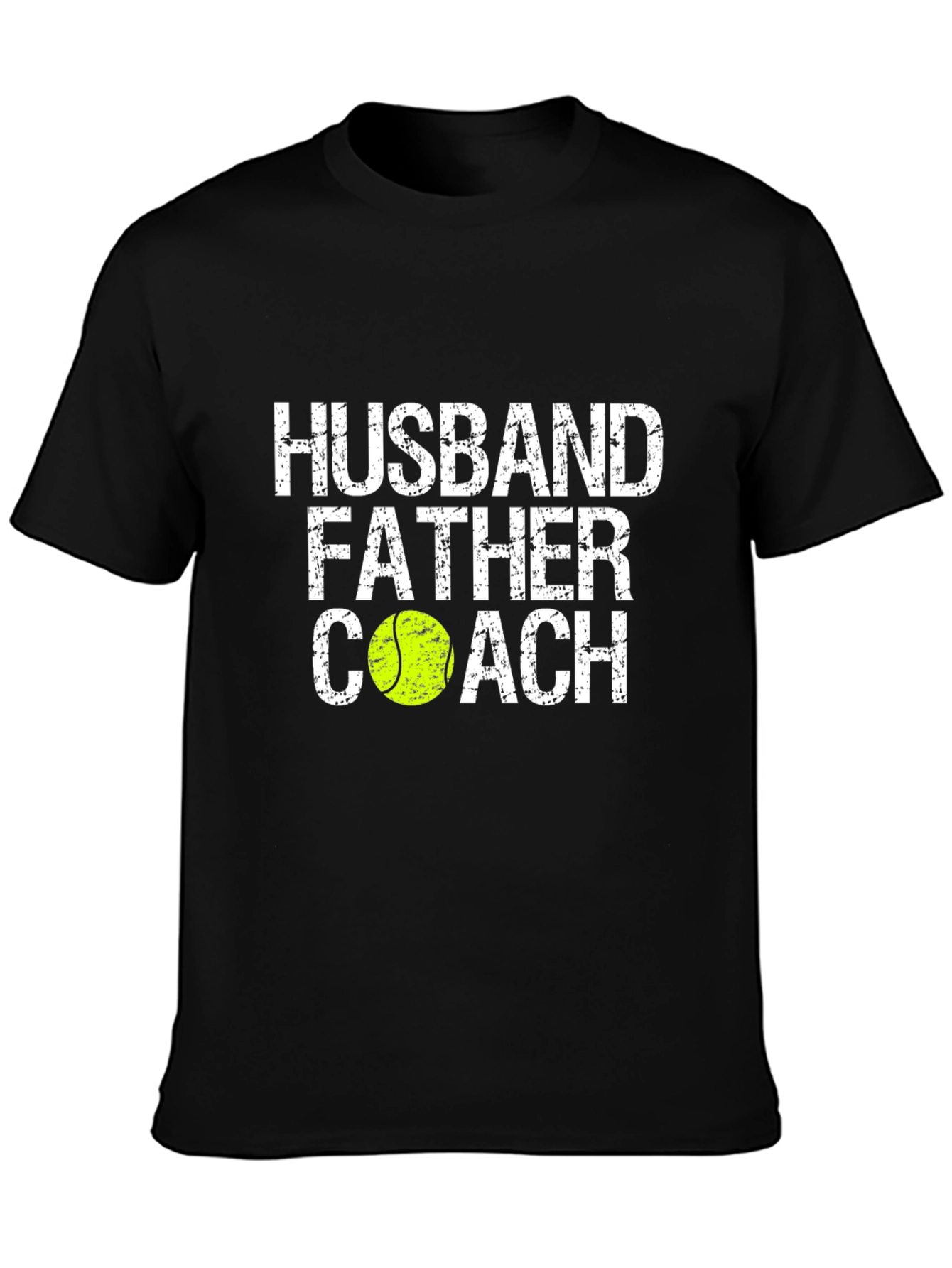 Black Husband Father Coach T-Shirt - Tennis Lover Gift view 3