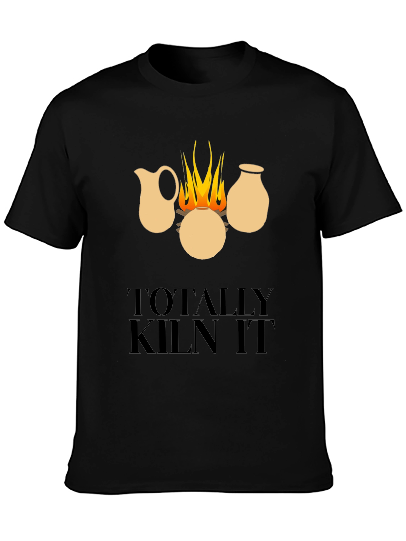 Black Totally Kiln It Pottery T-Shirt view 3