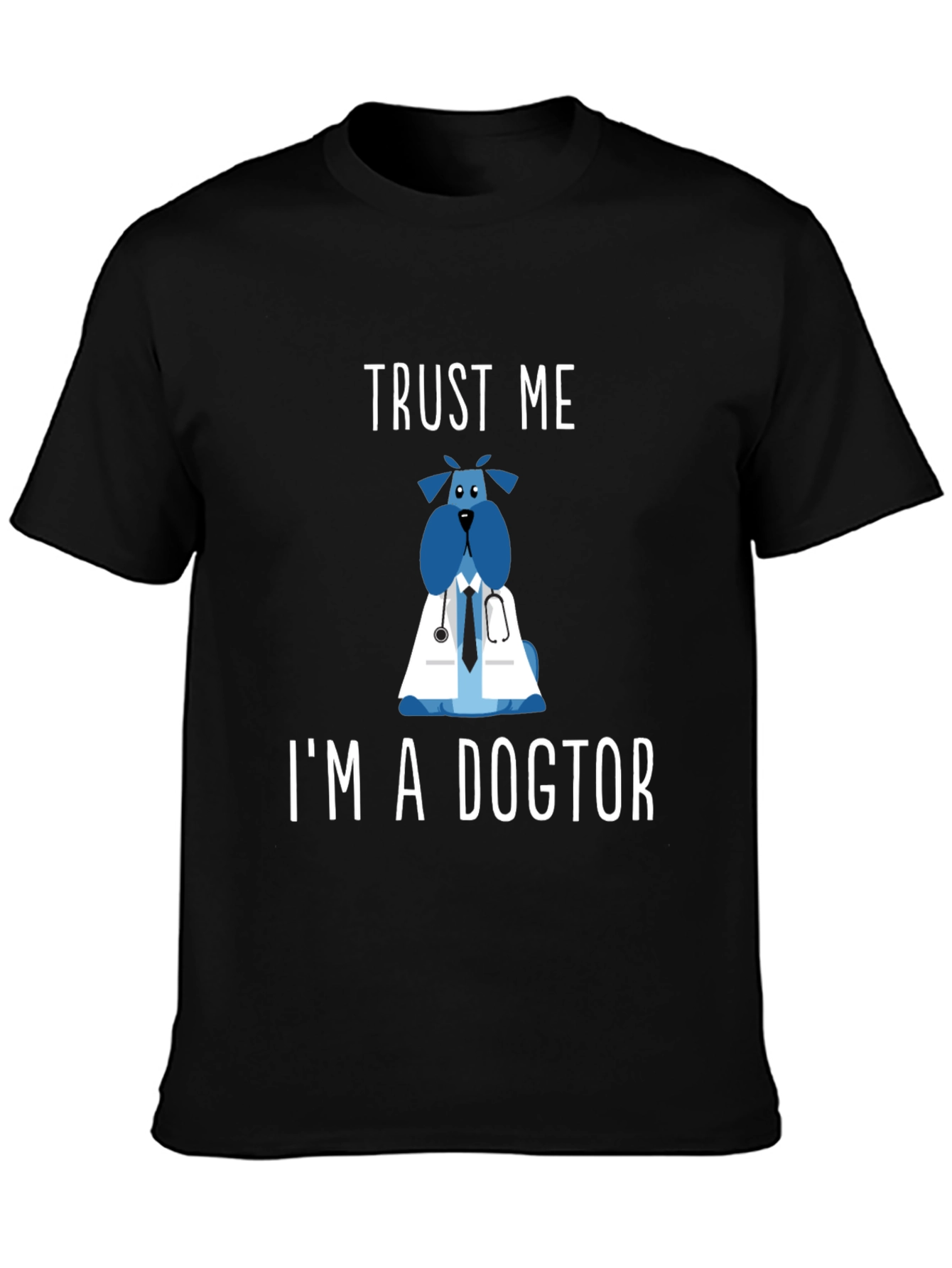 Black Trust Me I'm a Dogtor T-Shirt view 3