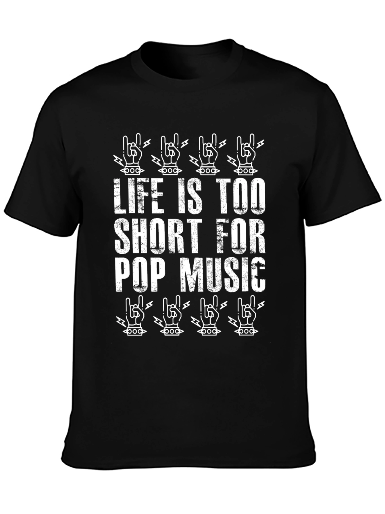 Black Life is Too Short for Pop Music Graphic Tee view 3