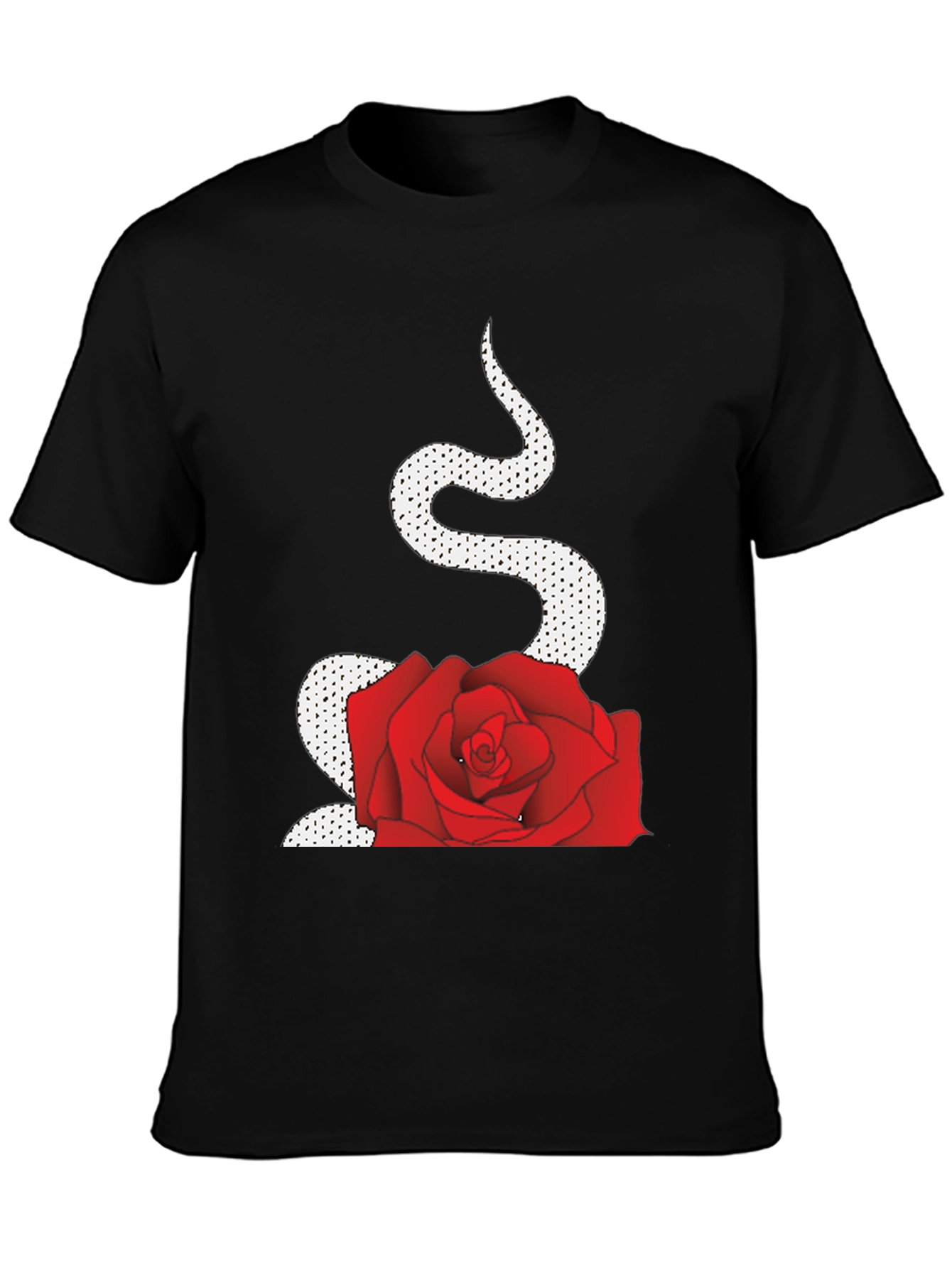 Black Snake and Rose Graphic Tee view 3