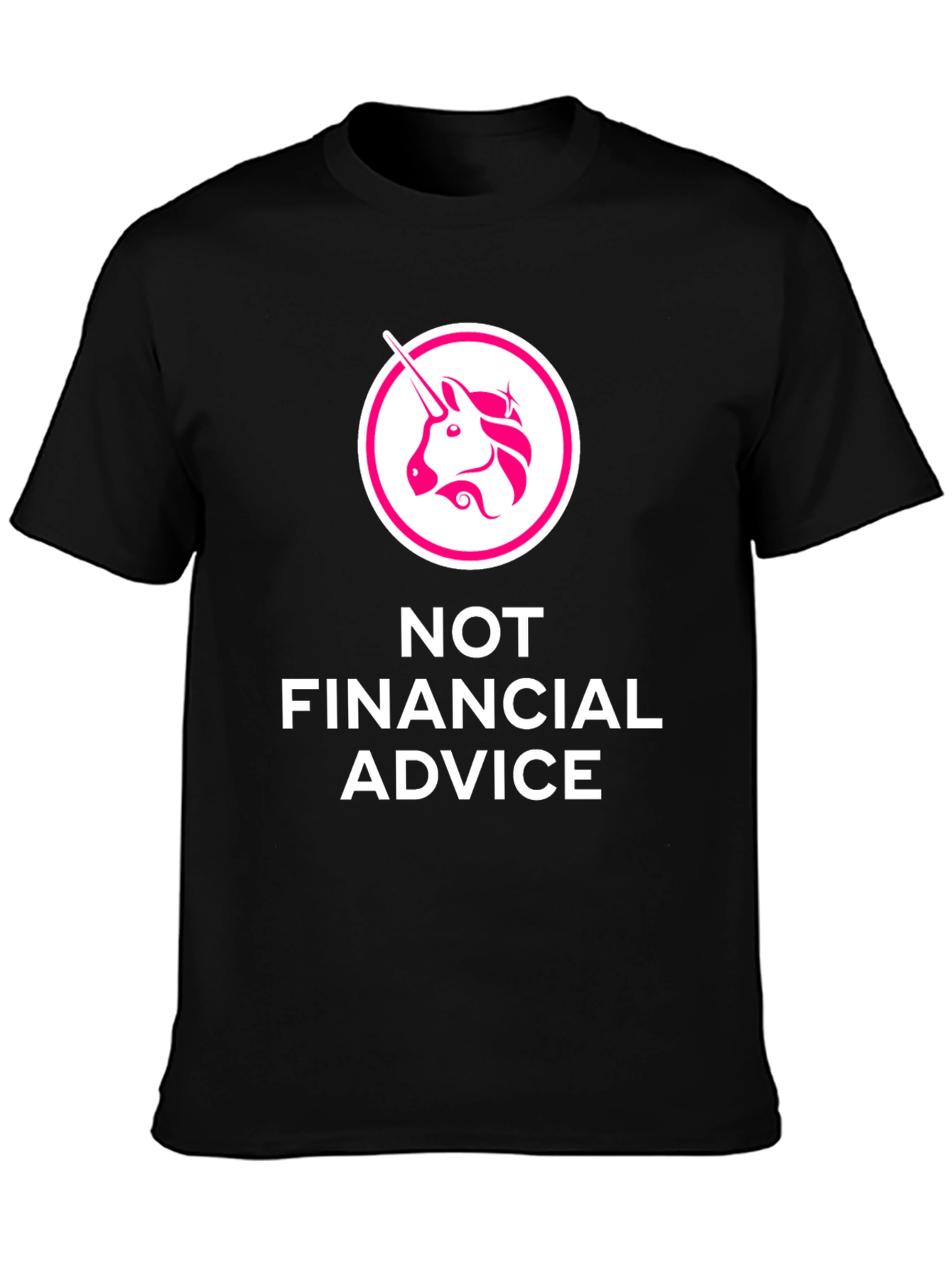 Black Unicorn Crypto T-Shirt - Not Financial Advice Tee view 3