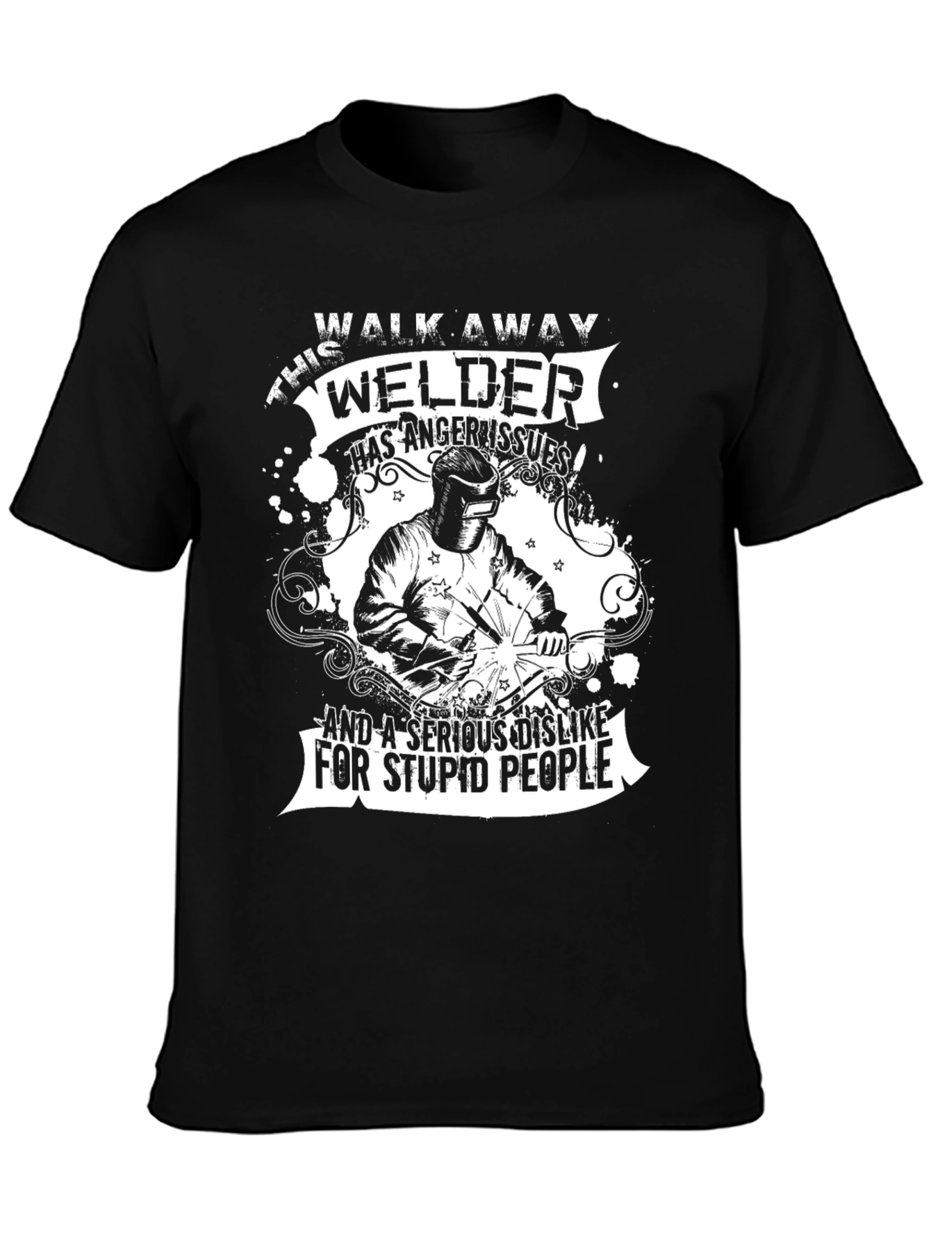 Black Welder Anger Issues Black T-Shirt view 3