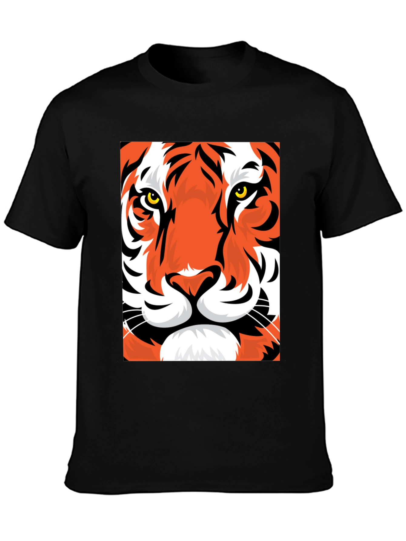 Black Tiger Graphic Tee - Bold Animal Print T-Shirt view 3