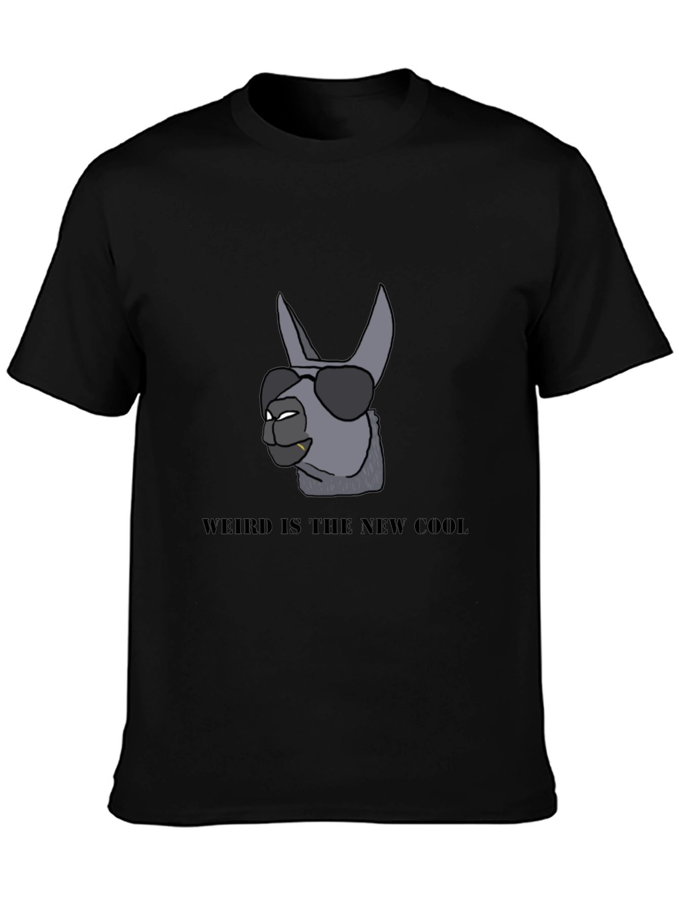 Black Weird Is The New Cool Graphic Tee view 3