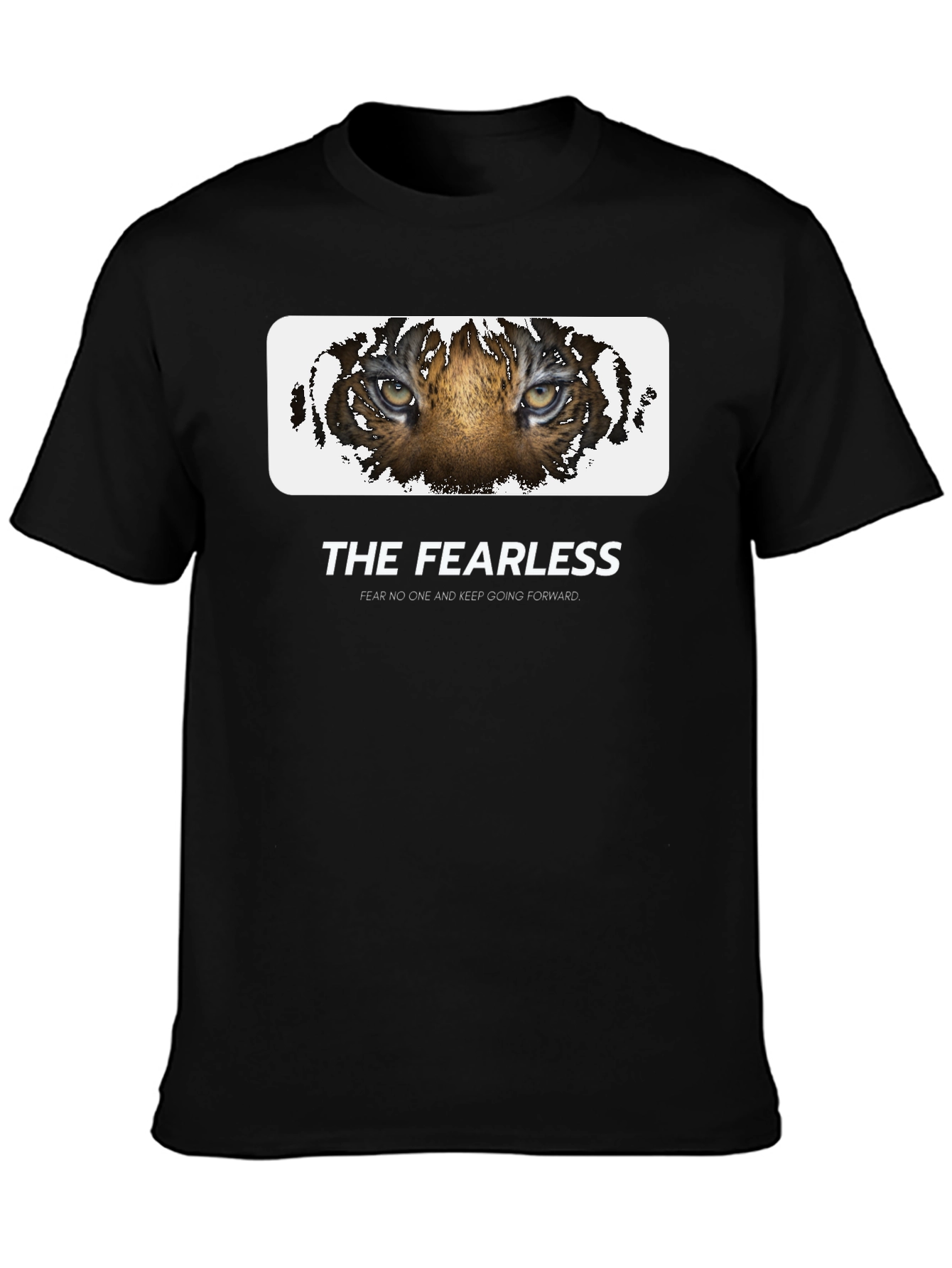 Black The Fearless Tiger Graphic Tee - Black Cotton view 3