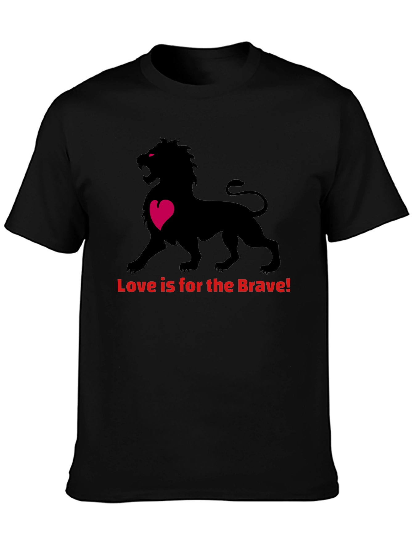 Black Love Is Brave Lion Graphic Tee - Bold Style view 3