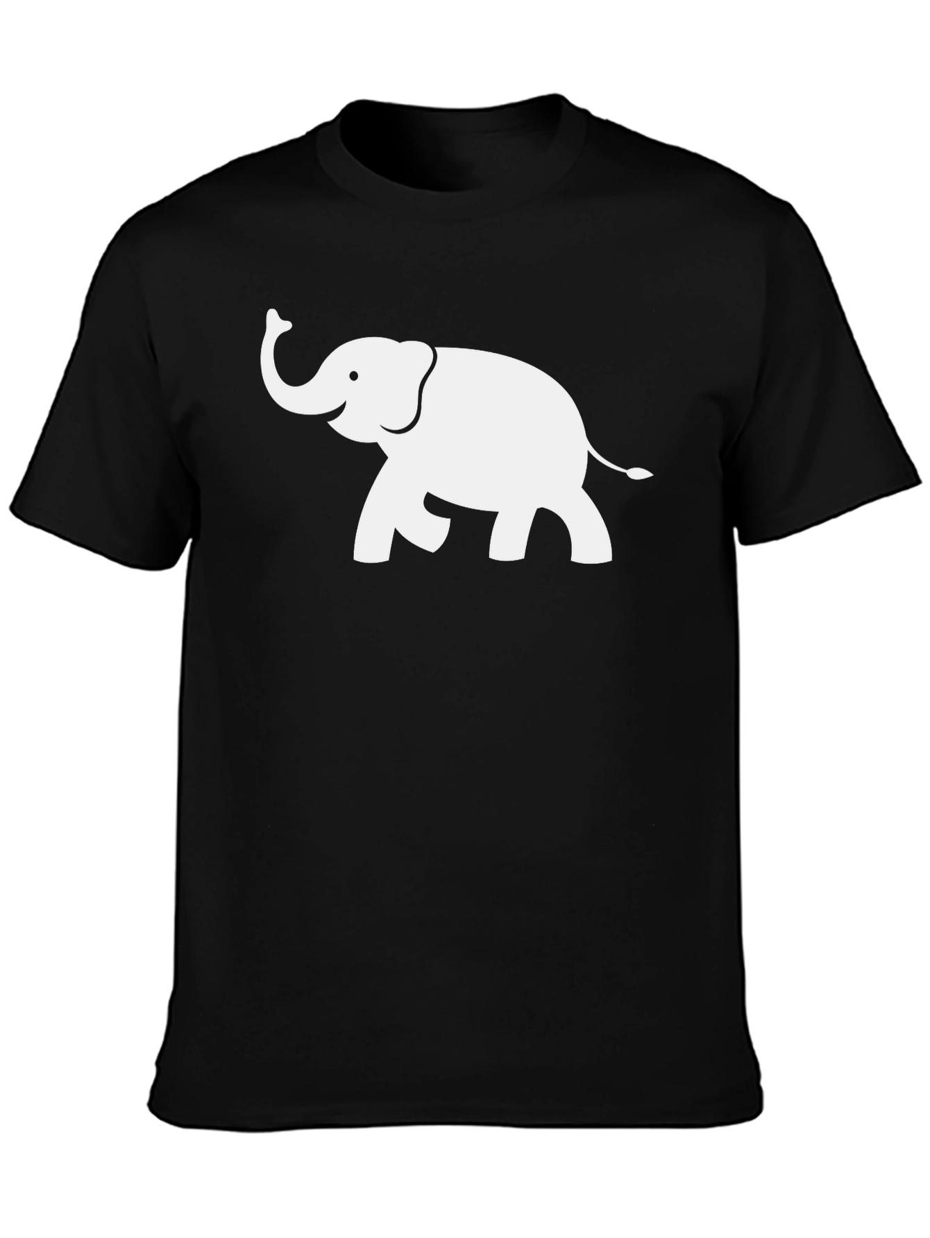 Black Elephant Graphic Tee - Black Cotton Blend view 3