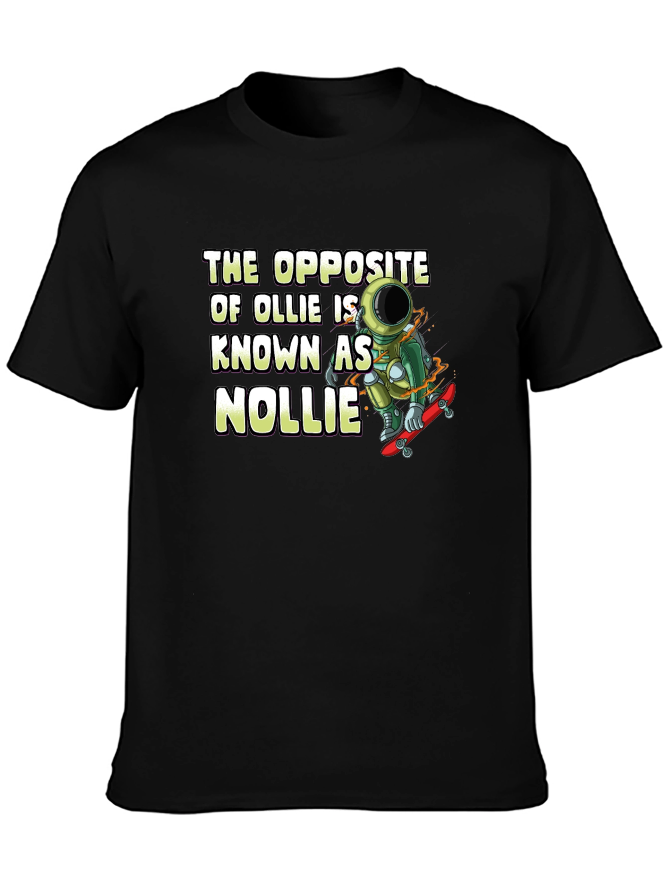 Black Nollie Astronaut Graphic T-Shirt view 3