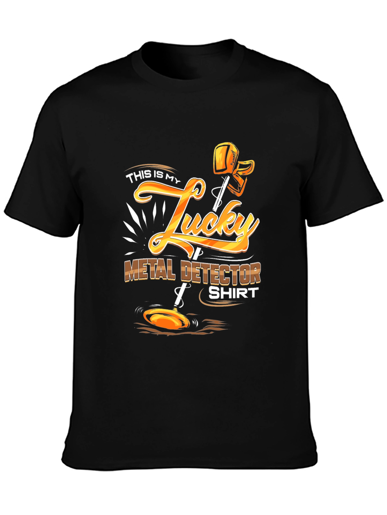 Black Lucky Metal Detector Shirt - Hobby Apparel view 3