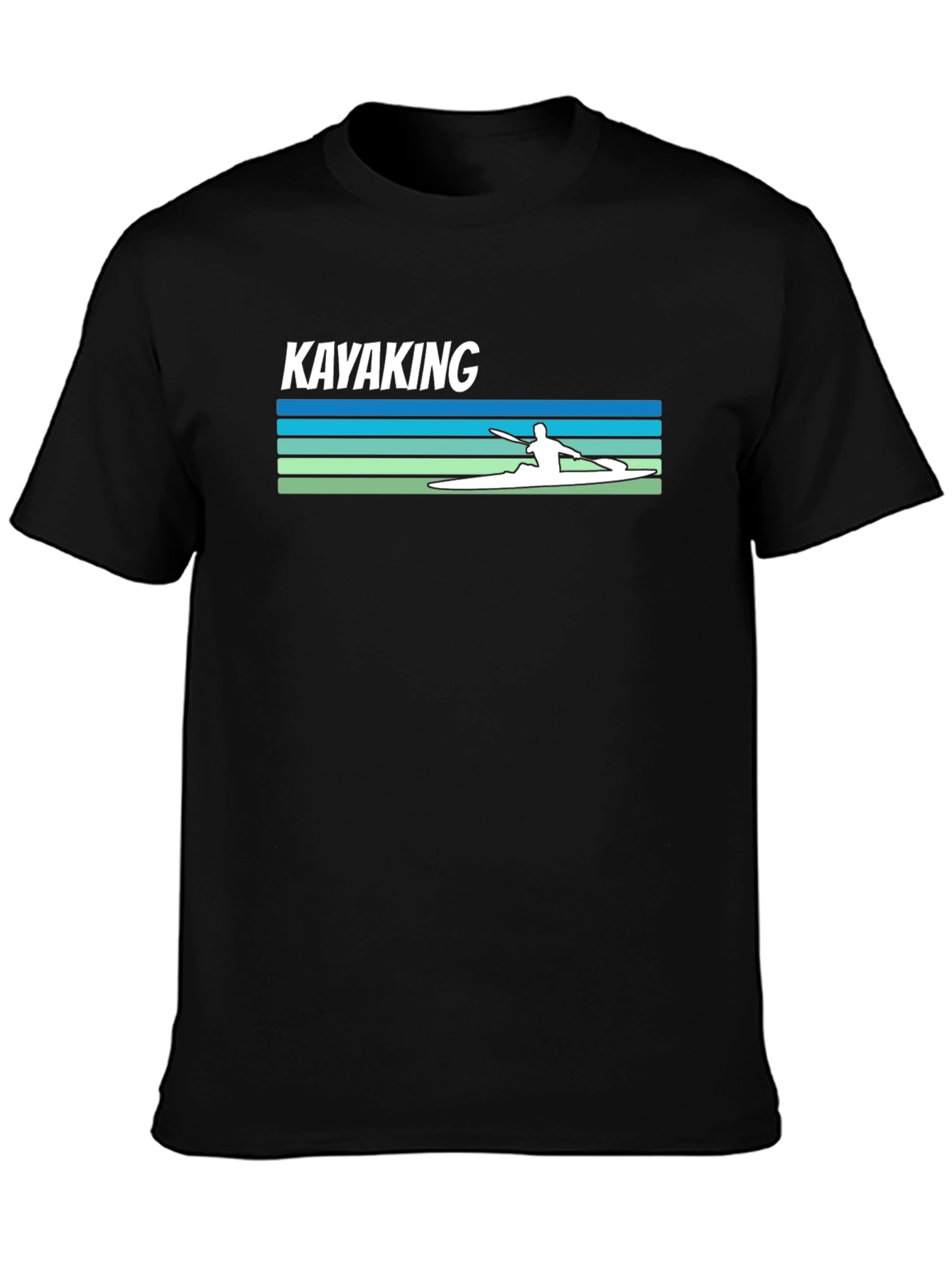 Black Kayaking Graphic Tee - Stylish Adventure Shirt view 3