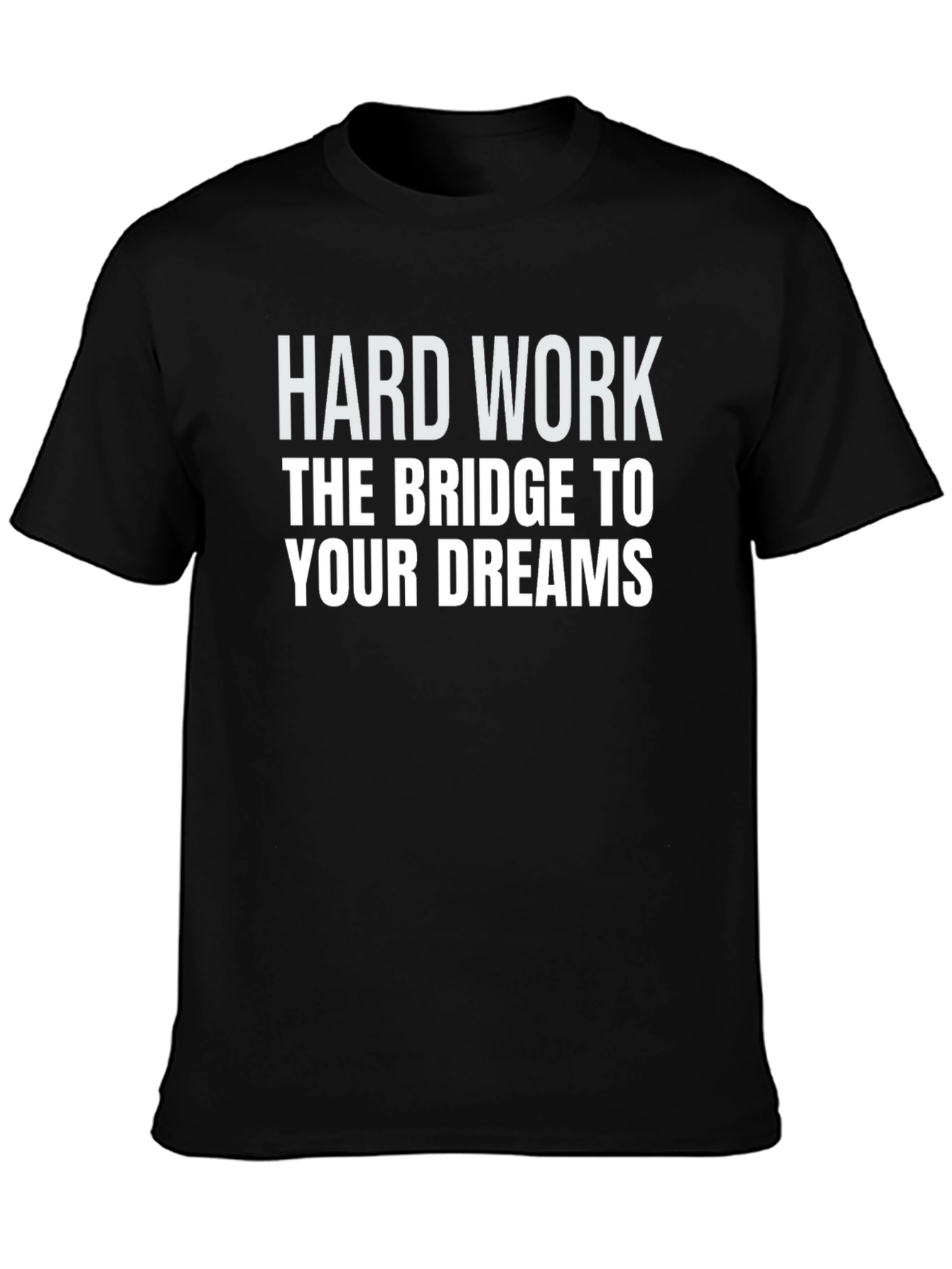 Black Hard Work Dreams Graphic Tee view 3