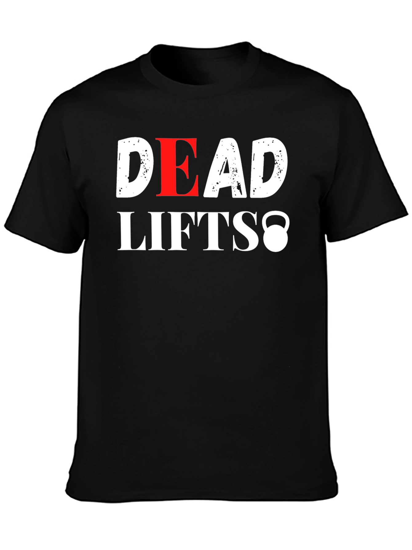 Black Deadlifts Kettlebell Graphic Tee view 3