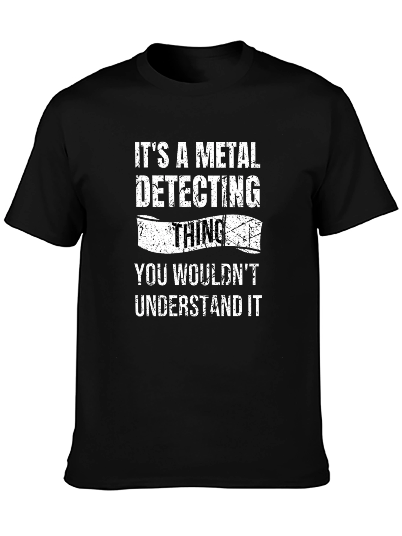 Black Metal Detecting Thing T-Shirt Funny Detectorist Gift view 3